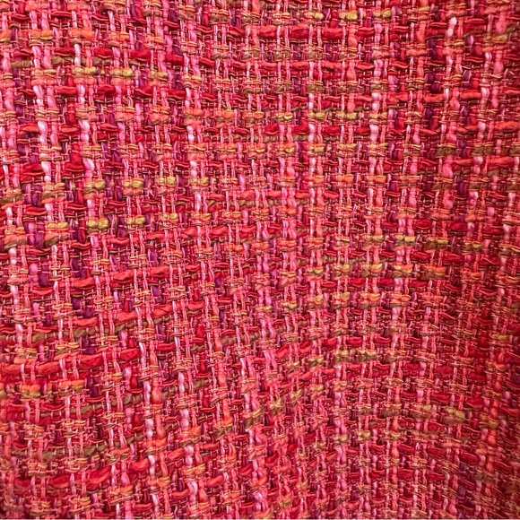 Y2K Context Pink Bow Tweed Skirt Suit - Picture 8 of 9